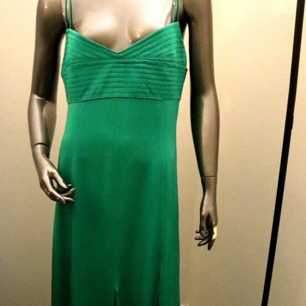 La Ligne Luca Midi Dress Kelly Green 100% Silk Women's Size XL New Tag $450 - Picture 8 of 10